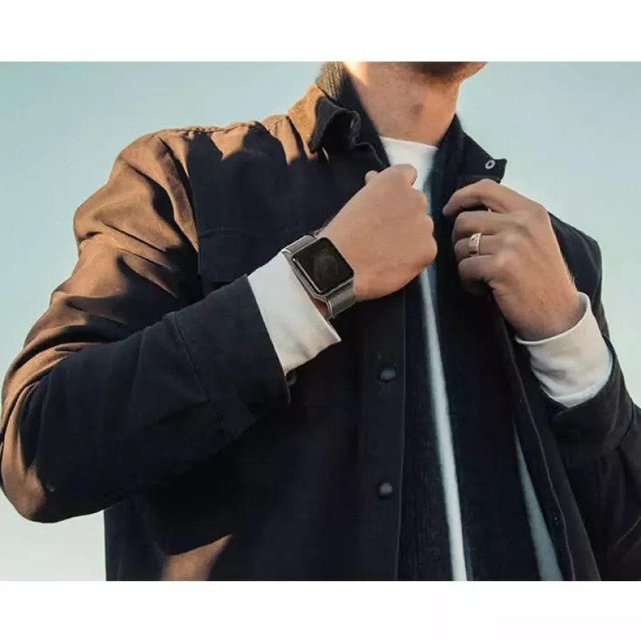 Купить Ремешок Uniq Dante Strap Mesh Steel для Apple Watch 41/40/38мм, Graphite в Сочи. Вид 3