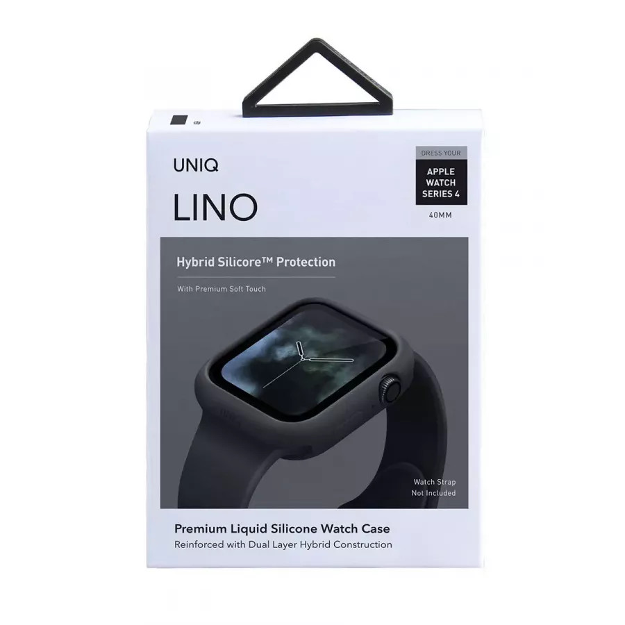 Купить Чехол Uniq LINO для Apple Watch 4/5/6 40мм, Черный в Сочи. Вид 4