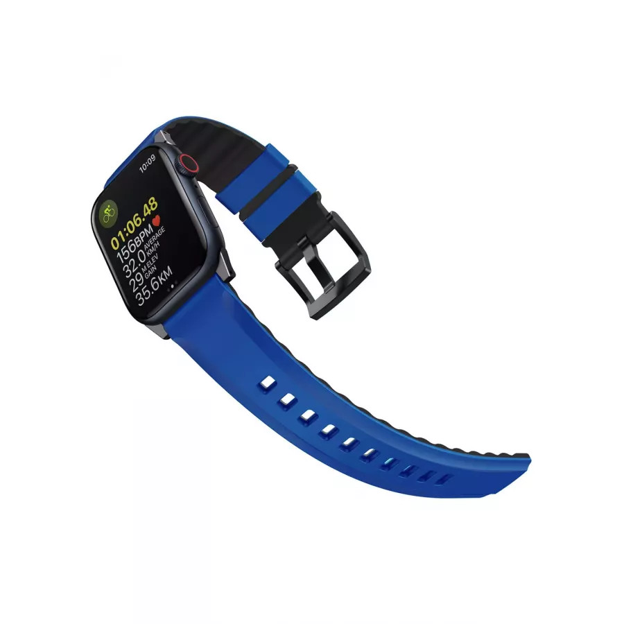 Купить Ремешок Uniq Linus Airsoft silicone strap для Apple Watch 49/45/44/42мм, Racing Blue в Сочи. Вид 2