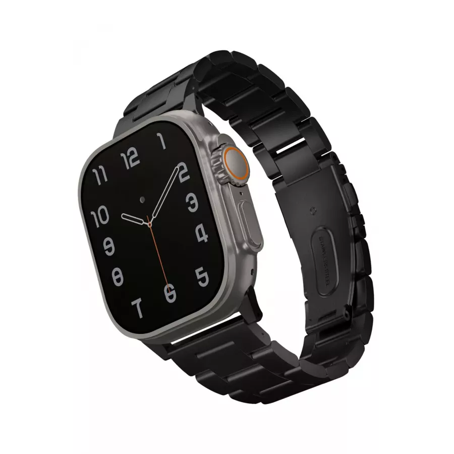 Купить Ремешок Uniq OSTA Steel Strap with Self-Adjustable Links для Apple Watch 49/45/44/42мм, черный в Сочи. Вид 1