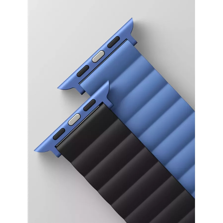 Купить Ремешок Uniq Revix reversible Magnetic для Apple Watch 41/40/38мм, Caspian Blue/Black в Сочи. Вид 2
