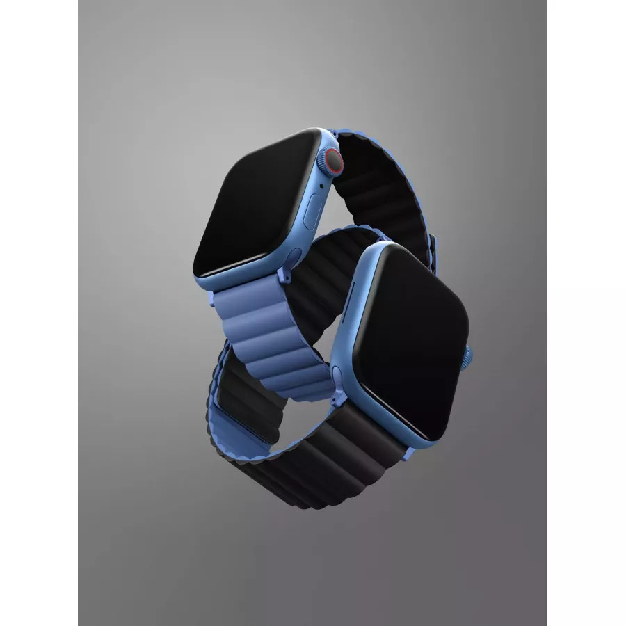 Купить Ремешок Uniq Revix reversible Magnetic для Apple Watch 41/40/38мм, Caspian Blue/Black в Сочи. Вид 4