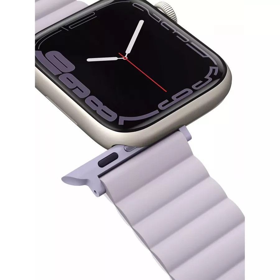 Купить Ремешок Uniq Revix reversible Magnetic для Apple Watch 41/40/38мм, Lilac/White в Сочи. Вид 6