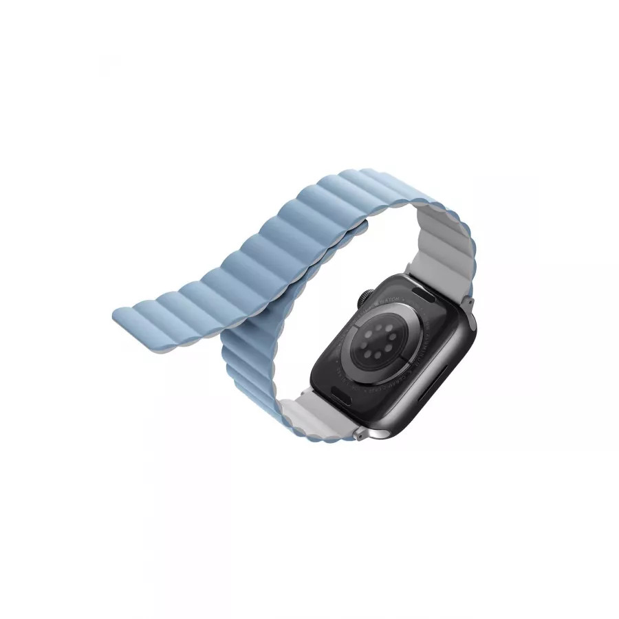 Купить Ремешок Uniq Revix reversible Magnetic для Apple Watch 41/40/38мм, White/Arctic Blue в Сочи. Вид 3