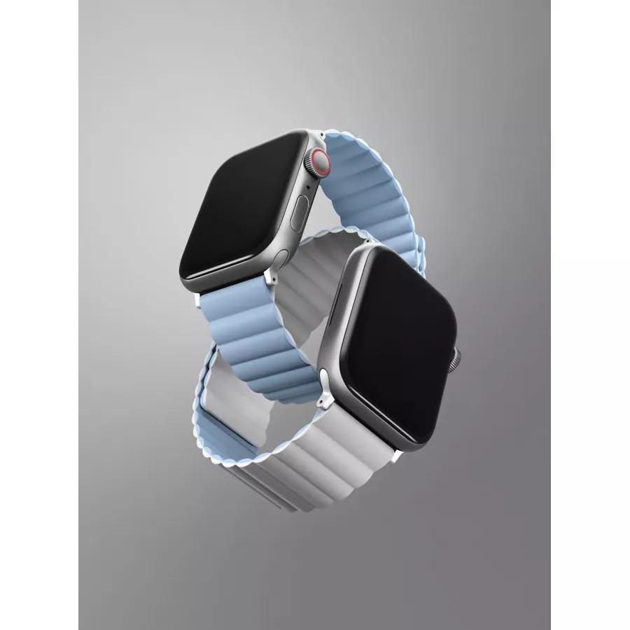 Купить Ремешок Uniq Revix reversible Magnetic для Apple Watch 41/40/38мм, White/Arctic Blue в Сочи. Вид 4