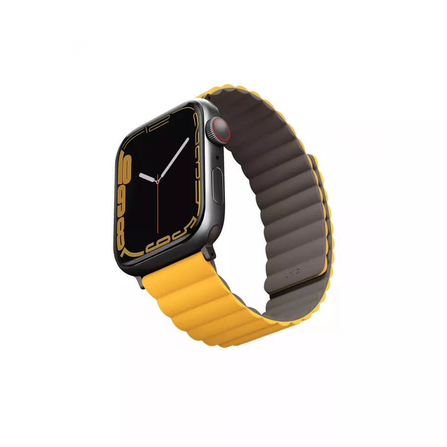Купить Ремешок Uniq Revix reversible Magnetic для Apple Watch 49/45/44/42мм, Mustard/Khaki в Сочи. Вид 1