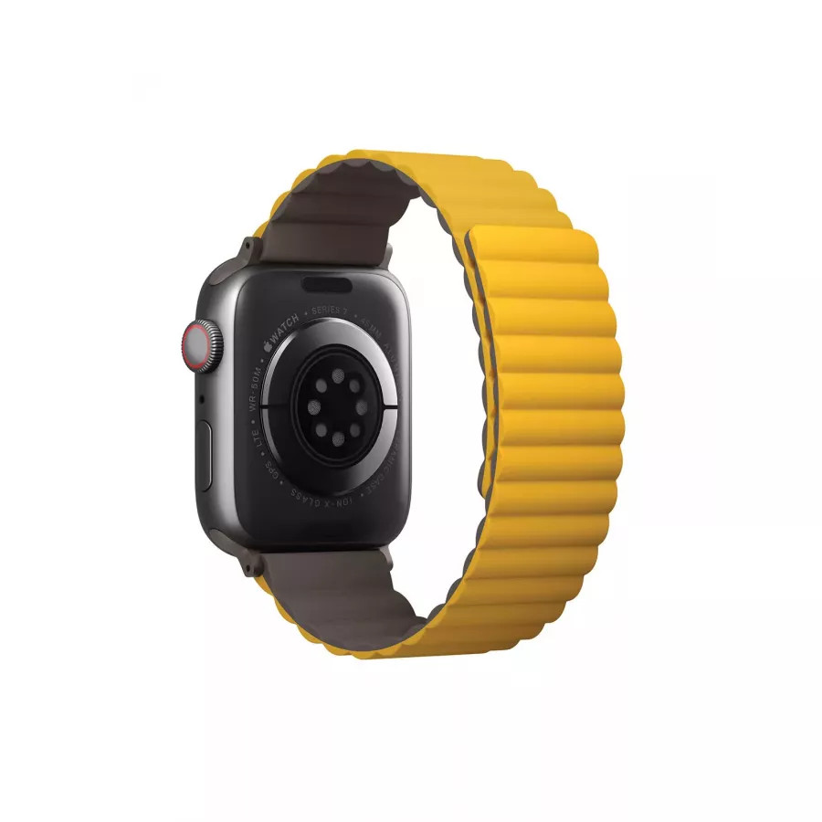 Купить Ремешок Uniq Revix reversible Magnetic для Apple Watch 49/45/44/42мм, Mustard/Khaki в Сочи. Вид 2