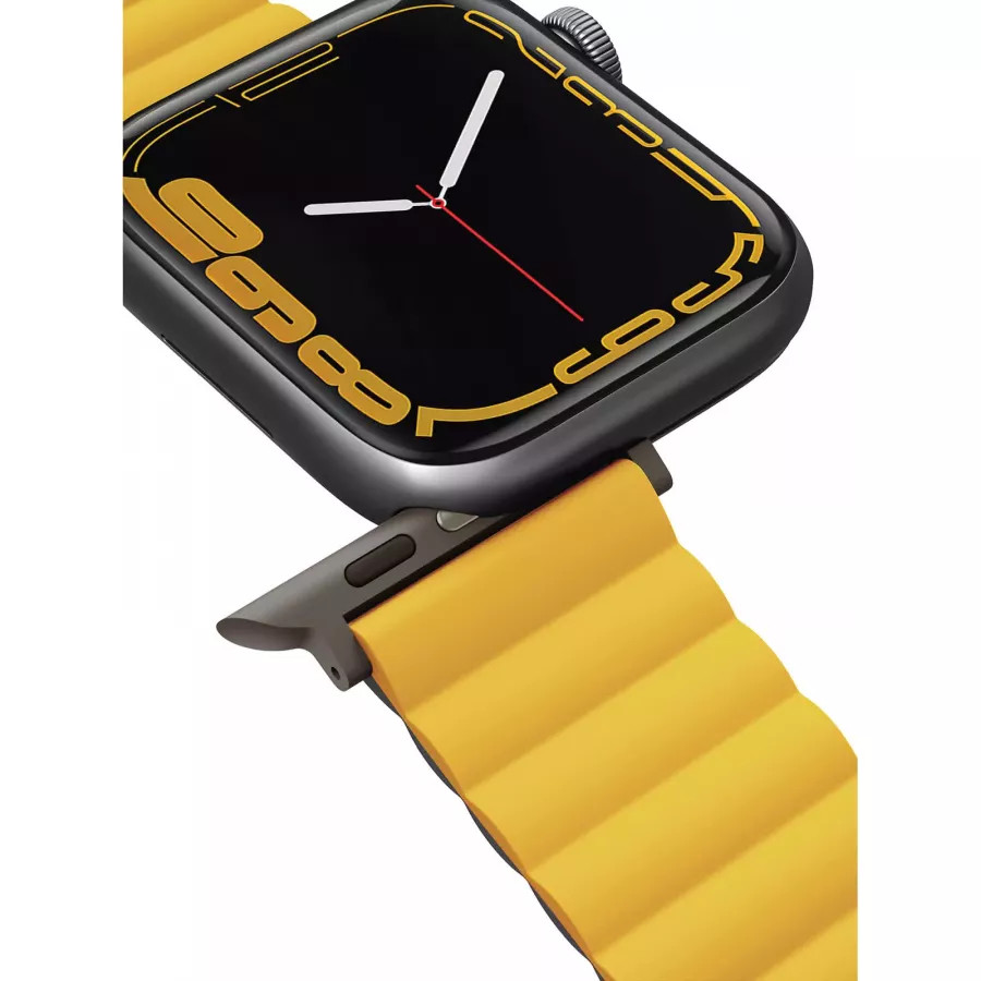 Купить Ремешок Uniq Revix reversible Magnetic для Apple Watch 49/45/44/42мм, Mustard/Khaki в Сочи. Вид 6