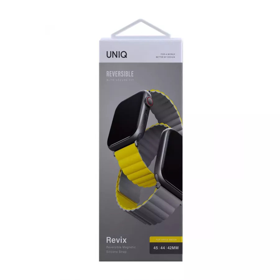 Купить Ремешок Uniq Revix reversible Magnetic для Apple Watch 49/45/44/42мм, Mustard/Khaki в Сочи. Вид 9