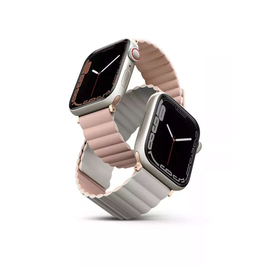 Купить Ремешок Uniq Revix reversible Magnetic для Apple Watch 49/45/44/42мм, Pink/Beige в Сочи. Вид 1