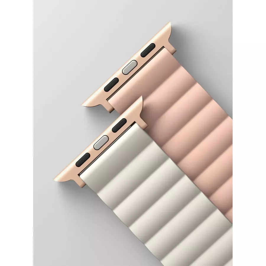 Купить Ремешок Uniq Revix reversible Magnetic для Apple Watch 49/45/44/42мм, Pink/Beige в Сочи. Вид 2
