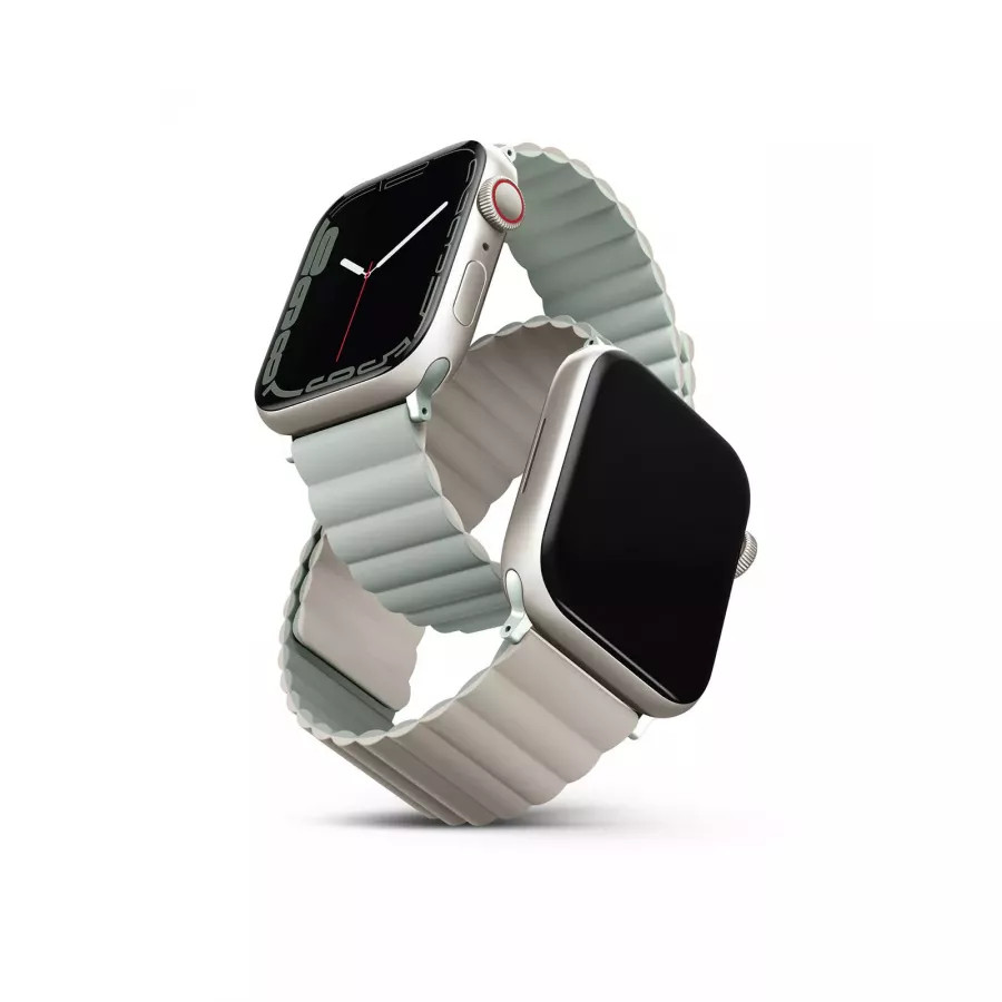 Купить Ремешок Uniq Revix reversible Magnetic для Apple Watch 49/45/44/42мм, Sage/Beige в Сочи. Вид 4