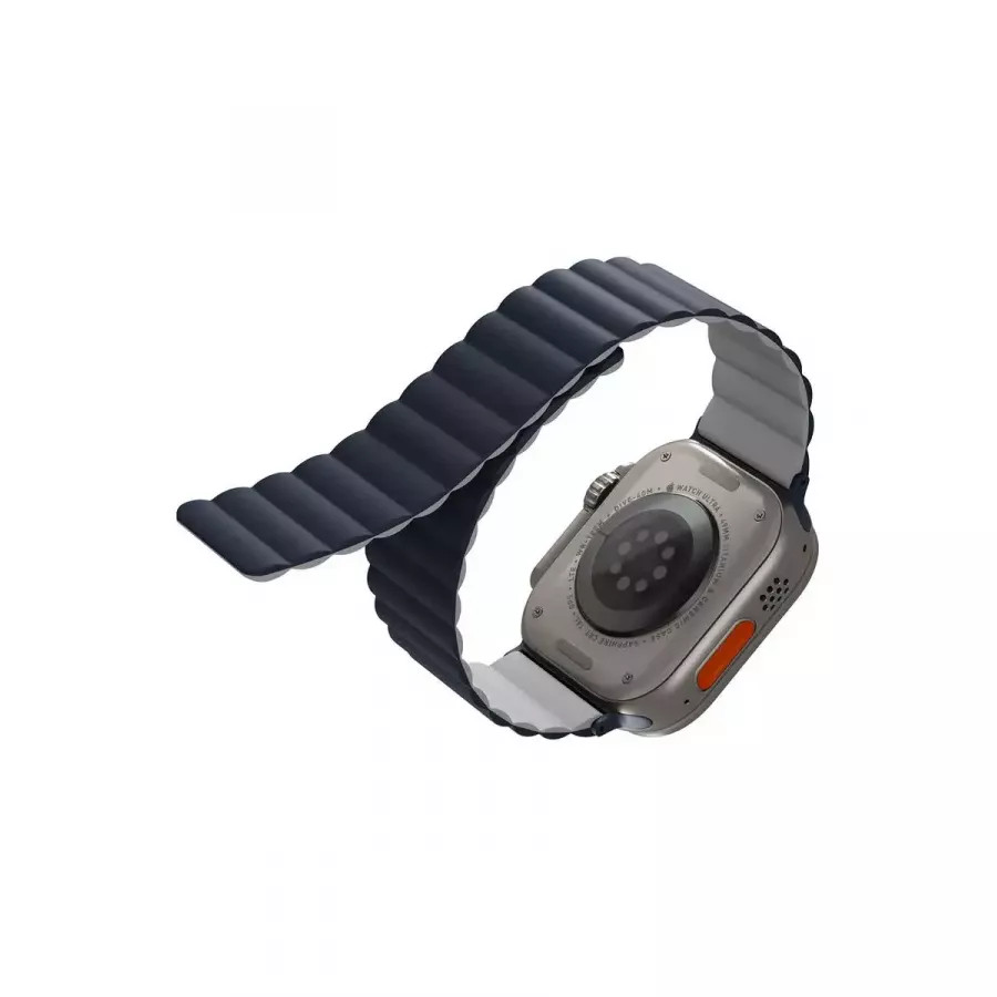 Купить Ремешок Uniq Revix reversible Magnetic для Apple Watch 49/45/44/42мм, Storm Blue/Grey в Сочи. Вид 2
