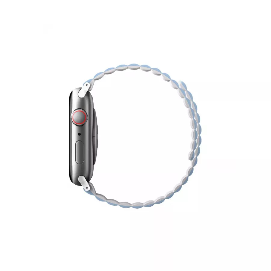 Купить Ремешок Uniq Revix reversible Magnetic для Apple Watch 49/45/44/42мм, White/Arctic Blue в Сочи. Вид 3