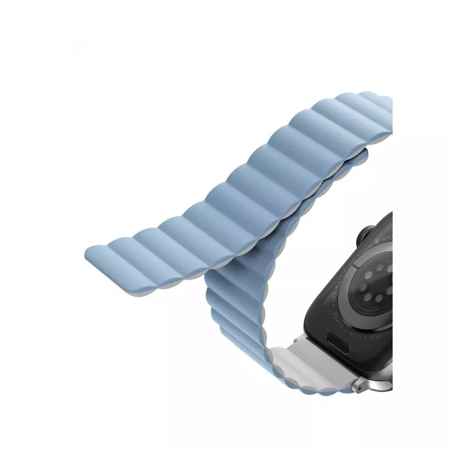 Купить Ремешок Uniq Revix reversible Magnetic для Apple Watch 49/45/44/42мм, White/Arctic Blue в Сочи. Вид 7