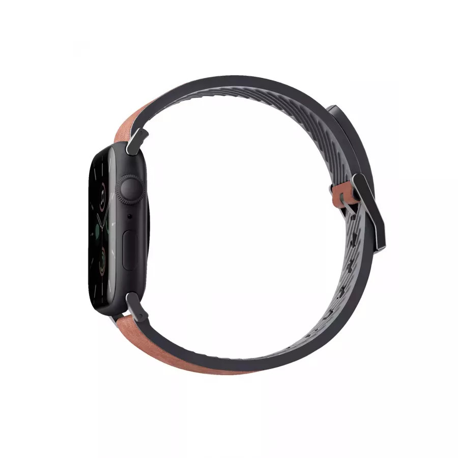 Купить Ремешок Uniq Straden Waterproof Leather/Silicone для Apple Watch 49/45/44/42мм, Brown в Сочи. Вид 2