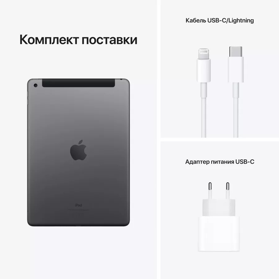 Купить Apple iPad 9 10.2" 2021 256ГБ Wi-Fi + Cellular "Серый космос" в Сочи. Вид 9