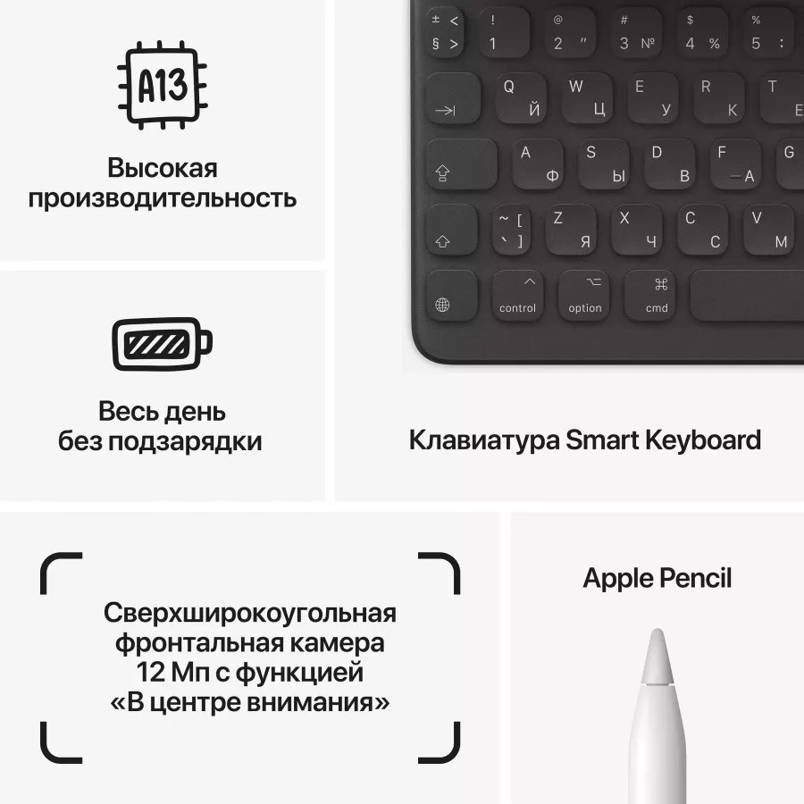 Купить Apple iPad 9 10.2" 2021 256ГБ Wi-Fi Серебристый в Сочи. Вид 7