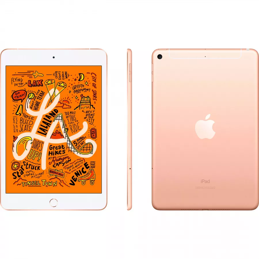 Apple iPad mini 5 256ГБ Wi-Fi + Cellular - Золотой (Gold). Вид 2