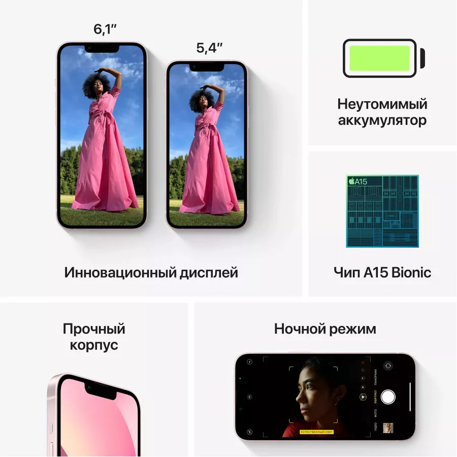 Купить Apple iPhone 13 mini 512ГБ Pink (Розовый) в Сочи. Вид 7