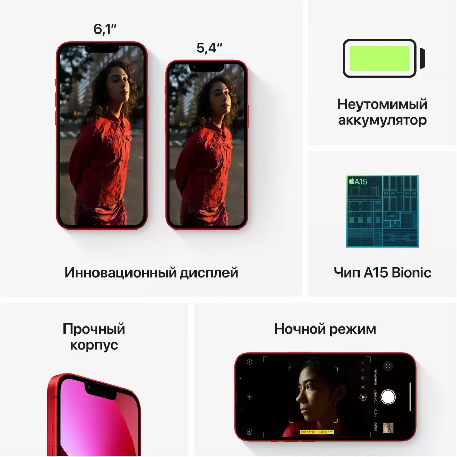 Купить Apple iPhone 13 128ГБ (PRODUCT)RED в Сочи. Вид 7