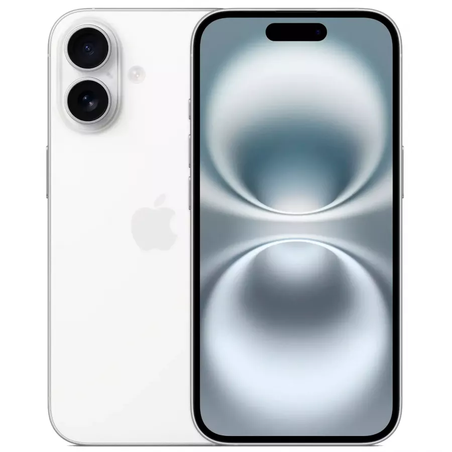 Купить Apple iPhone 16 128ГБ White (SIM+eSIM) в Сочи. Вид 1
