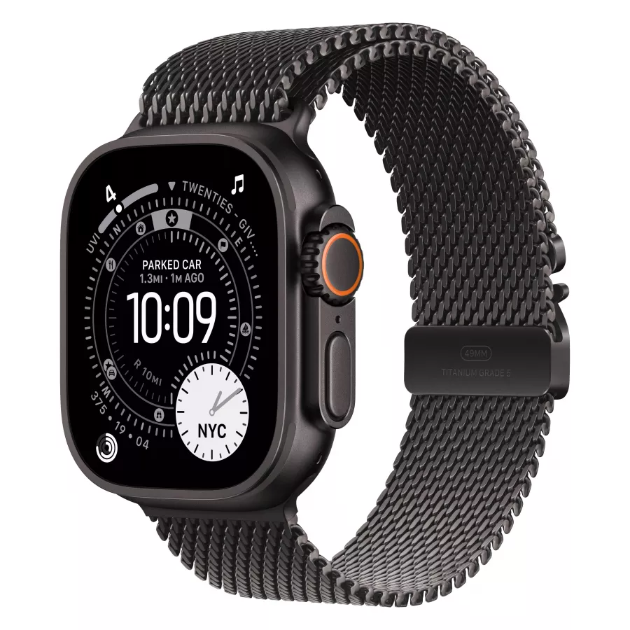Купить Apple Watch Ultra 3 (2025), 49мм, корпус из титана черного цвета, ремешок миланская петля черного цвета, L (180-210мм) в Сочи Купить Apple Watch Ultra 3 (2025), 49мм, корпус из титана черного цвета, ремешок миланская петля черного цвета, L (180-210мм) в Сочи. Вид 1