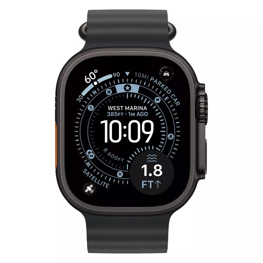 Купить Apple Watch Ultra 3 (2025), 49мм, корпус из титана черного цвета, ремешок Ocean Black в Сочи Купить Apple Watch Ultra 3 (2025), 49мм, корпус из титана черного цвета, ремешок Ocean Black в Сочи. Вид 2