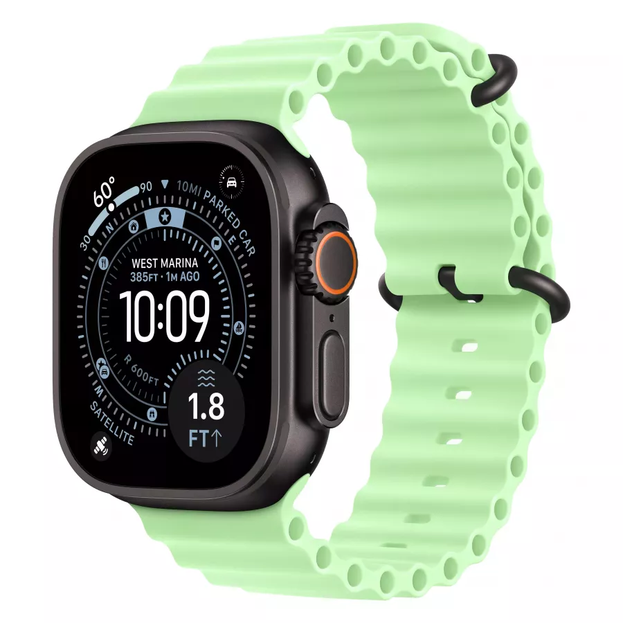 Купить Apple Watch Ultra 3 (2025), 49мм, корпус из титана черного цвета, ремешок Ocean Neon Green в Сочи Купить Apple Watch Ultra 3 (2025), 49мм, корпус из титана черного цвета, ремешок Ocean Neon Green в Сочи. Вид 1