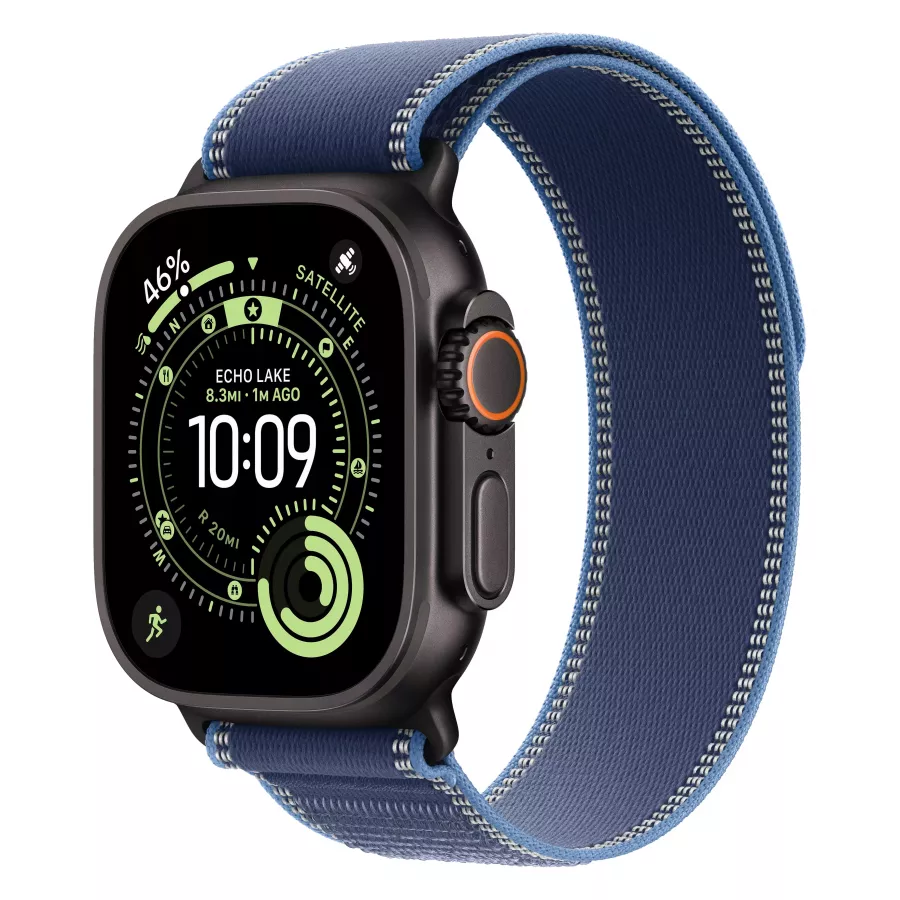 Купить Apple Watch Ultra 3 (2025), 49мм, корпус из титана черного цвета, ремешок Trail Loop Blue/Bright Blue, M/L (145-220мм) в Сочи Купить Apple Watch Ultra 3 (2025), 49мм, корпус из титана черного цвета, ремешок Trail Loop Blue/Bright Blue, M/L (145-220мм) в Сочи. Вид 1