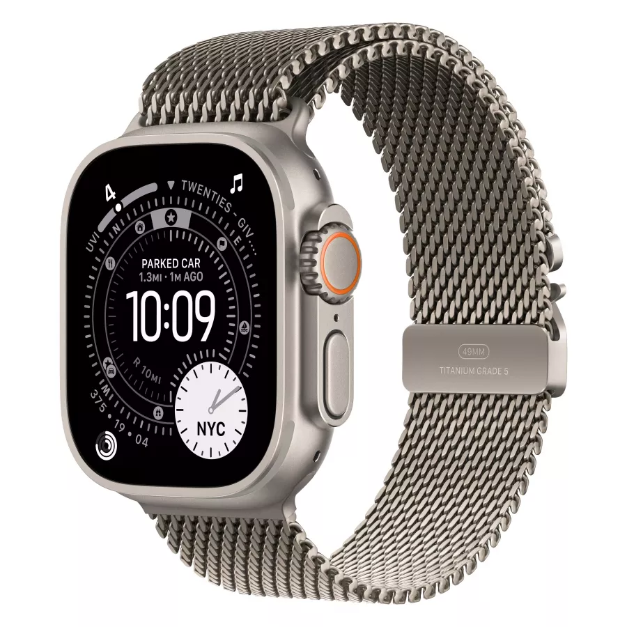 Купить Apple Watch Ultra 3 (2025), 49мм, корпус из титана натурального цвета, ремешок миланская петля натурального цвета, M (155-185мм) в Сочи Купить Apple Watch Ultra 3 (2025), 49мм, корпус из титана натурального цвета, ремешок миланская петля натурального цвета, M (155-185мм) в Сочи. Вид 1
