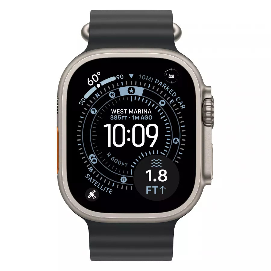 Купить Apple Watch Ultra 3 (2025), 49мм, корпус из титана натурального цвета, ремешок Ocean Black в Сочи Купить Apple Watch Ultra 3 (2025), 49мм, корпус из титана натурального цвета, ремешок Ocean Black в Сочи. Вид 2