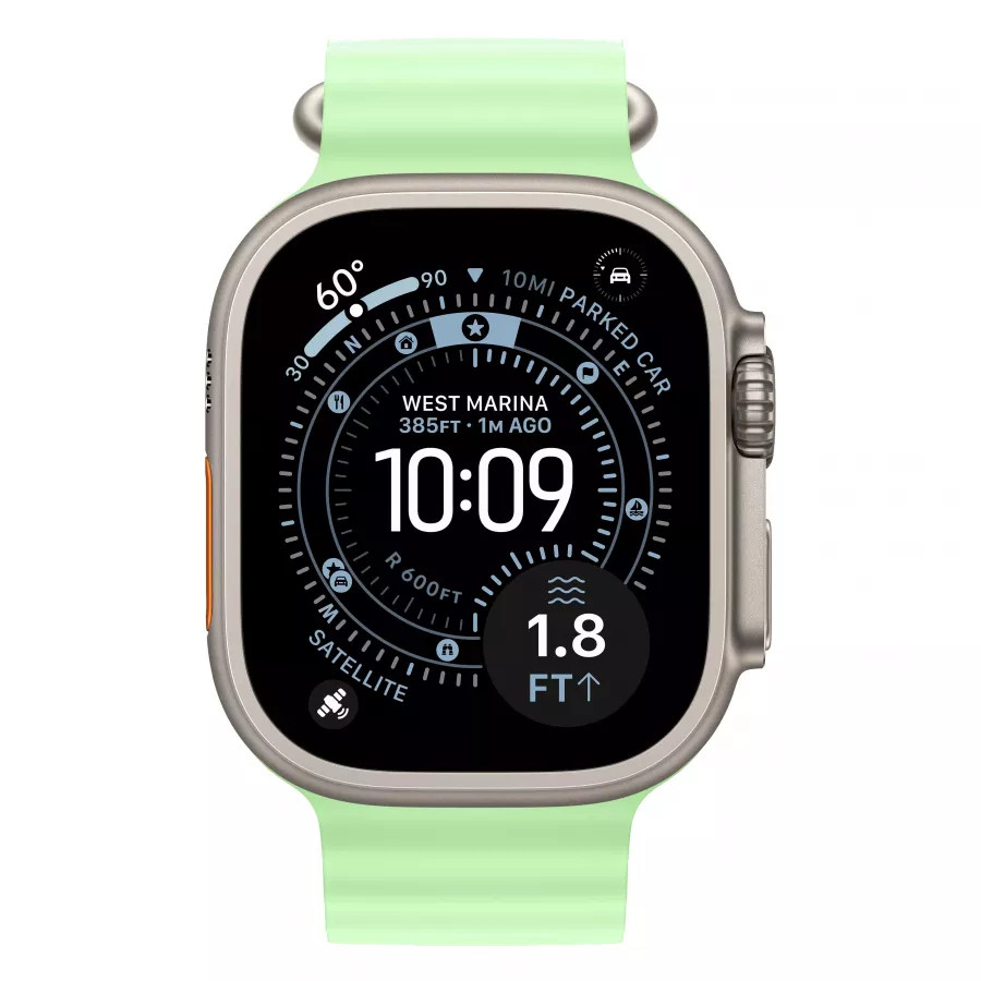 Купить Apple Watch Ultra 3 (2025), 49мм, корпус из титана натурального цвета, ремешок Ocean Neon Green в Сочи Купить Apple Watch Ultra 3 (2025), 49мм, корпус из титана натурального цвета, ремешок Ocean Neon Green в Сочи. Вид 2