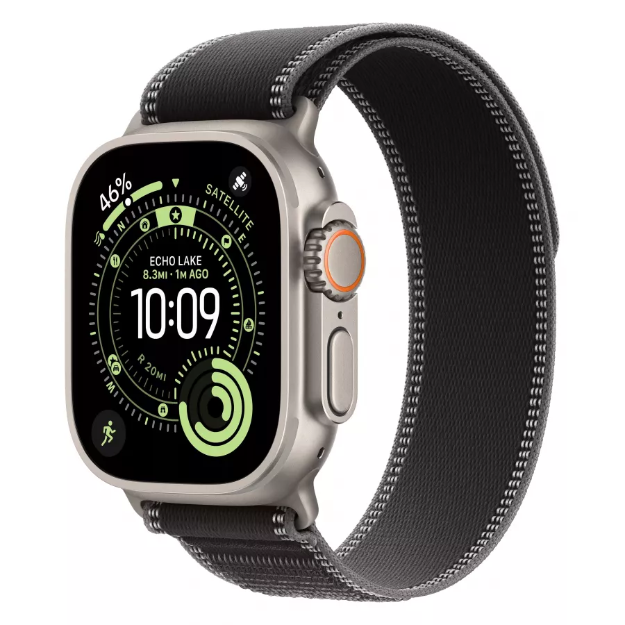 Купить Apple Watch Ultra 3 (2025), 49мм, корпус из титана натурального цвета, ремешок Trail Loop Black/Charcoal, M/L (145-220мм) в Сочи Купить Apple Watch Ultra 3 (2025), 49мм, корпус из титана натурального цвета, ремешок Trail Loop Black/Charcoal, M/L (145-220мм) в Сочи. Вид 1