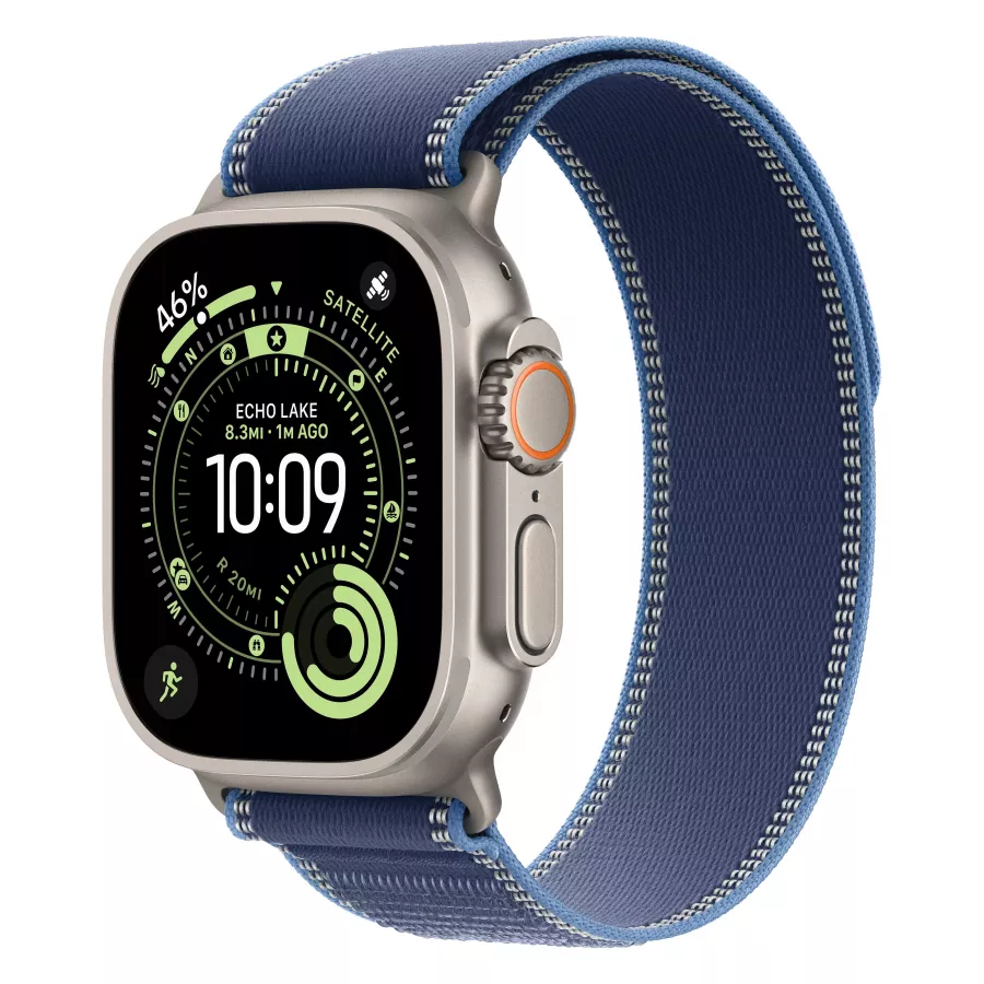Купить Apple Watch Ultra 3 (2025), 49мм, корпус из титана натурального цвета, ремешок Trail Loop Blue/Bright Blue, S/M (130-180мм) в Сочи Купить Apple Watch Ultra 3 (2025), 49мм, корпус из титана натурального цвета, ремешок Trail Loop Blue/Bright Blue, S/M (130-180мм) в Сочи. Вид 1