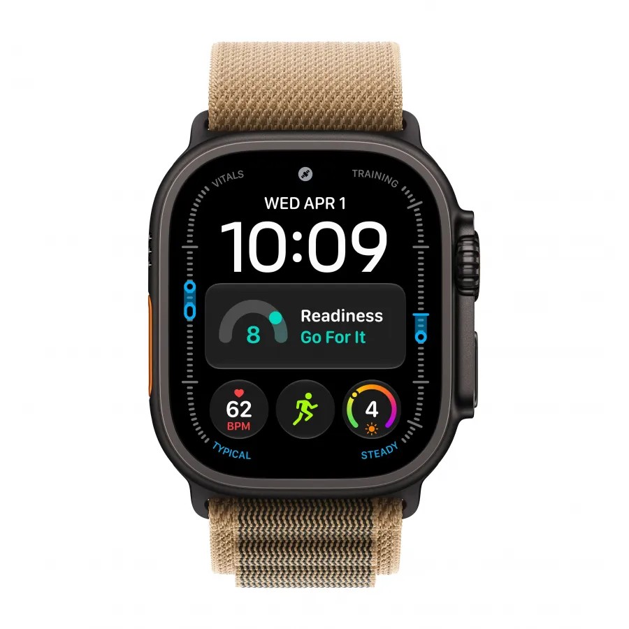 Купить Apple Watch Ultra 4 (2026), 49мм, корпус из титана черного цвета, ремешок Alpine Loop Desert, M (145-190мм) в Сочи. Вид 2