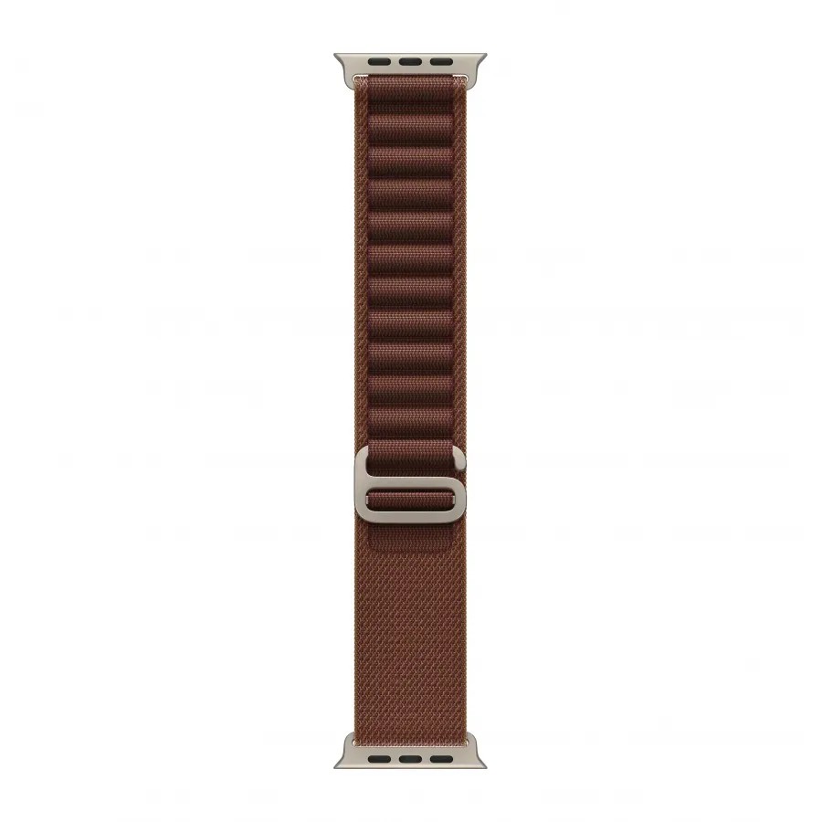 Купить Apple Watch Ultra 4 (2026), 49мм, корпус из титана натурального цвета, ремешок Alpine Loop Burgundy, L (165-210мм) в Сочи. Вид 3