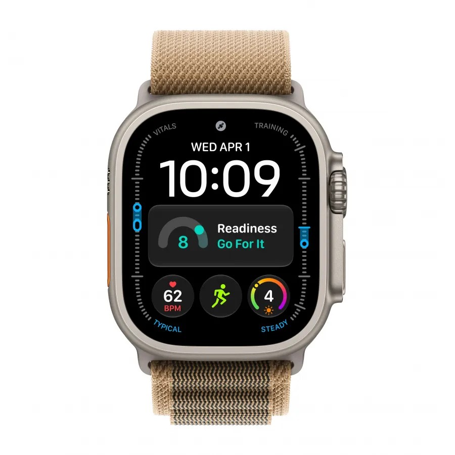 Купить Apple Watch Ultra 4 (2026), 49мм, корпус из титана натурального цвета, ремешок Alpine Loop Desert, S (130-160мм) в Сочи. Вид 2