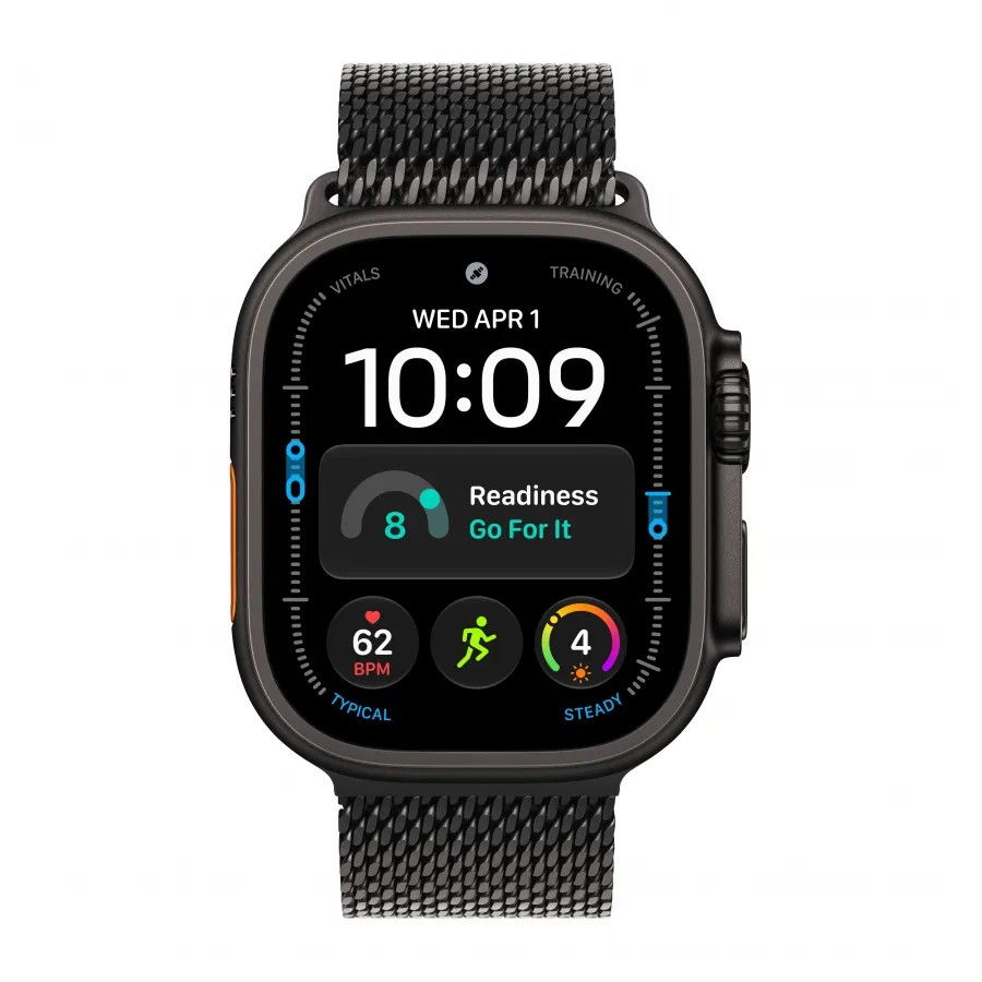 Купить Apple Watch Ultra 4 (2026), 49мм, корпус из титана черного цвета, ремешок миланская петля черного цвета, S (130-160мм) в Сочи. Вид 2
