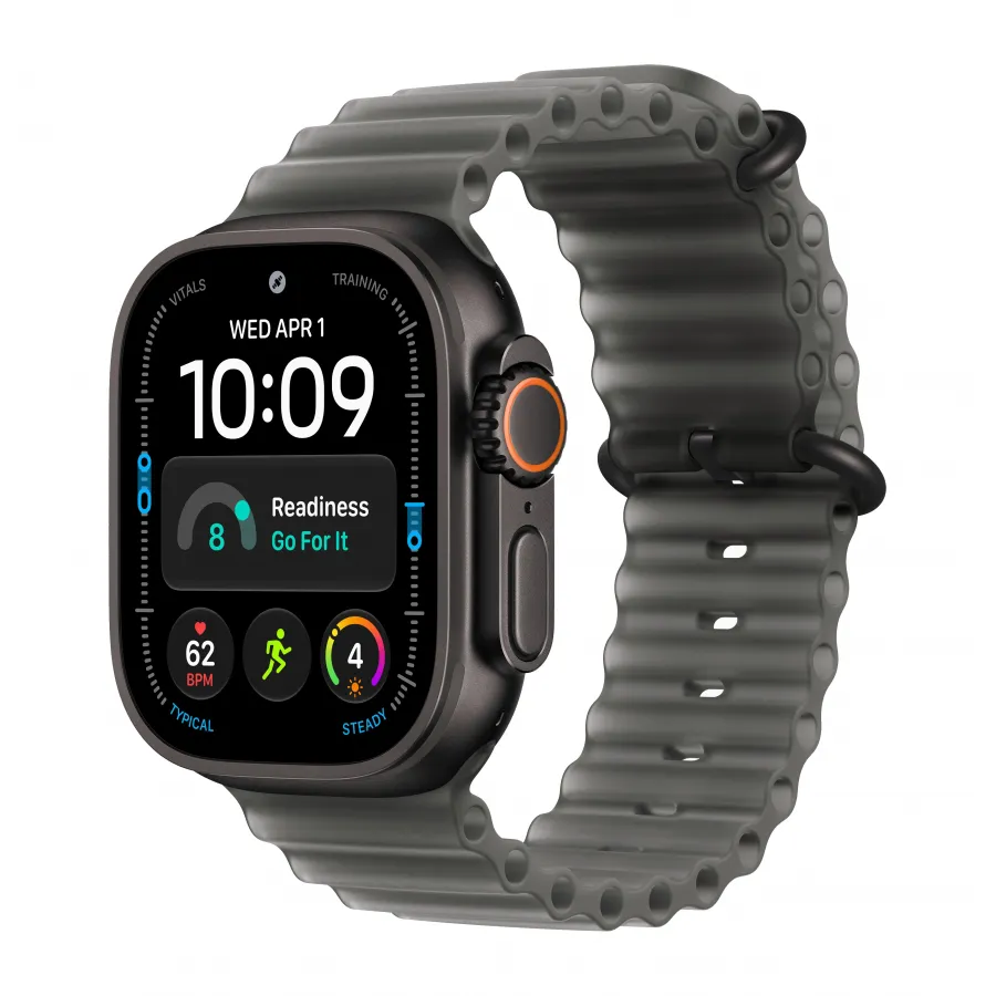Купить Apple Watch Ultra 4 (2026), 49мм, корпус из титана черного цвета, ремешок Ocean Translucent Black в Сочи. Вид 1