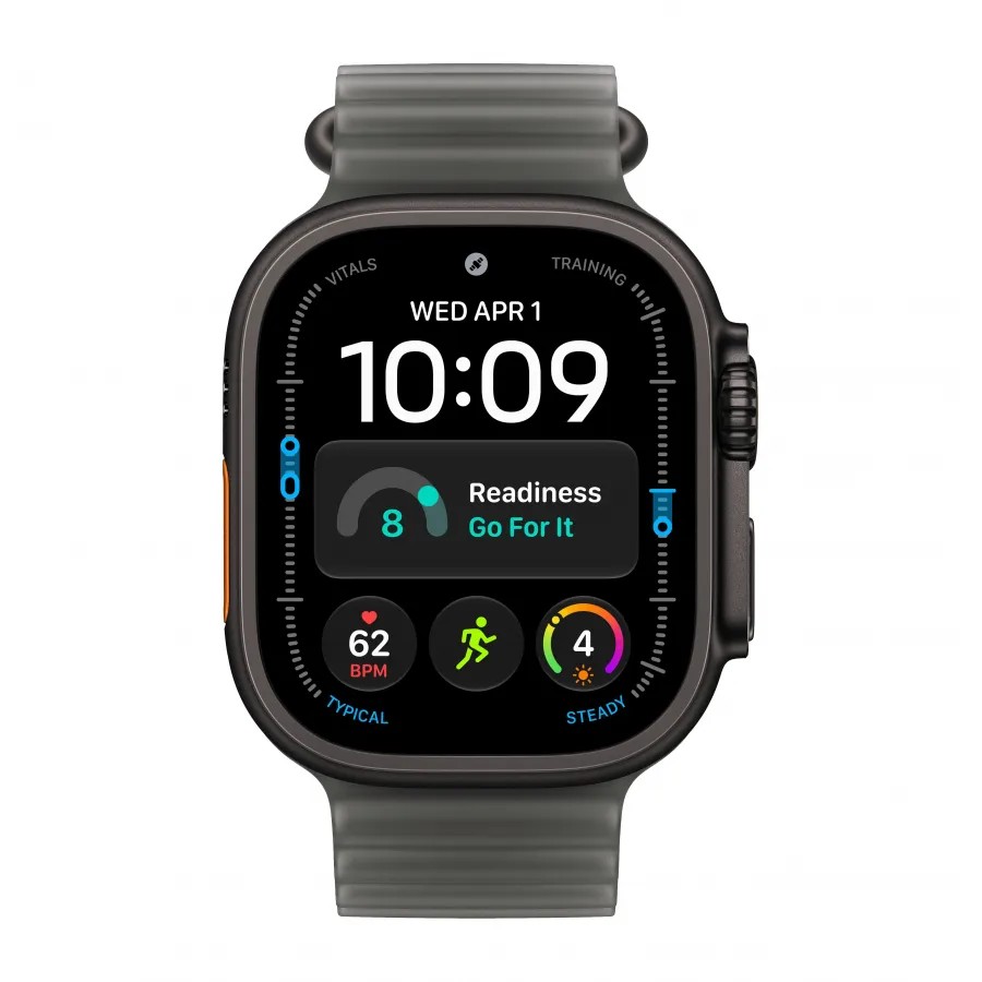 Купить Apple Watch Ultra 4 (2026), 49мм, корпус из титана черного цвета, ремешок Ocean Translucent Black в Сочи. Вид 2