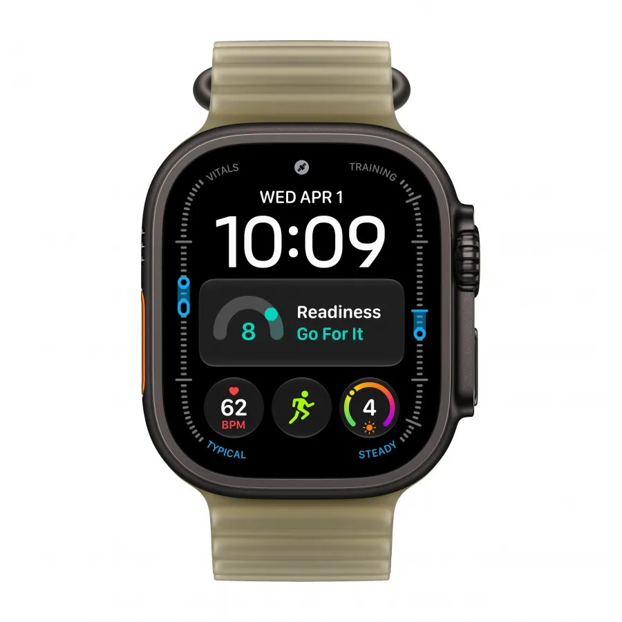 Купить Apple Watch Ultra 4 (2026), 49мм, корпус из титана черного цвета, ремешок Ocean Translucent Kelp в Сочи. Вид 2