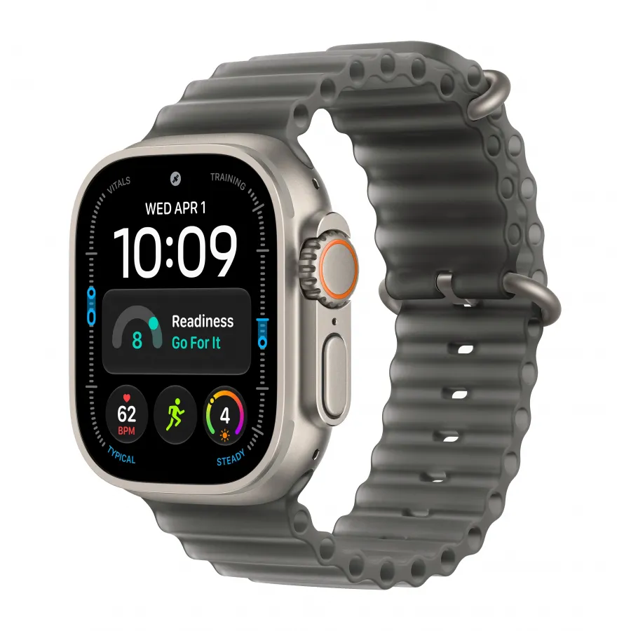 Купить Apple Watch Ultra 4 (2026), 49мм, корпус из титана натурального цвета, ремешок Ocean Translucent Black в Сочи. Вид 1