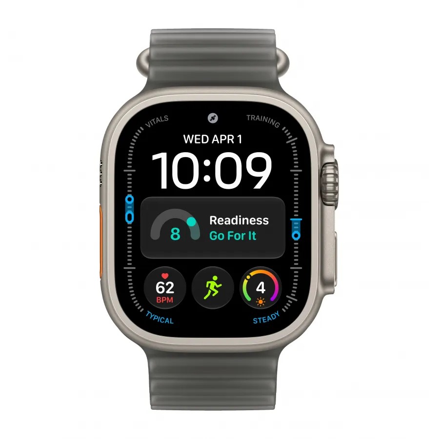 Купить Apple Watch Ultra 4 (2026), 49мм, корпус из титана натурального цвета, ремешок Ocean Translucent Black в Сочи. Вид 2