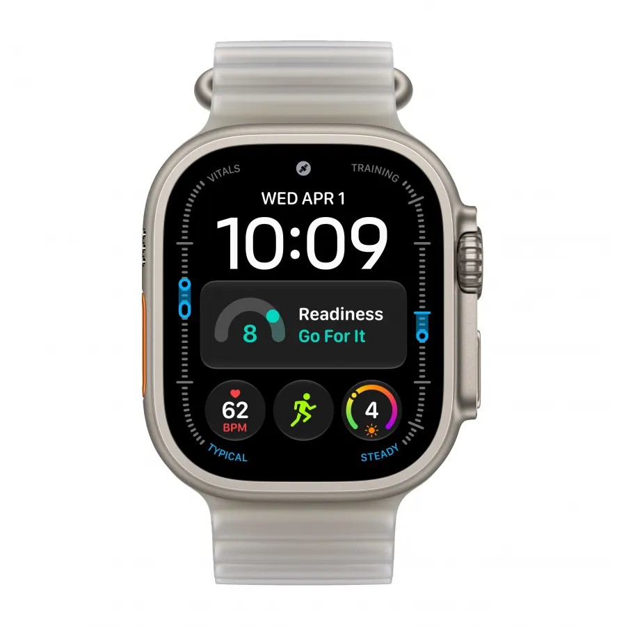Купить Apple Watch Ultra 4 (2026), 49мм, корпус из титана натурального цвета, ремешок Ocean Translucent Gray в Сочи. Вид 2
