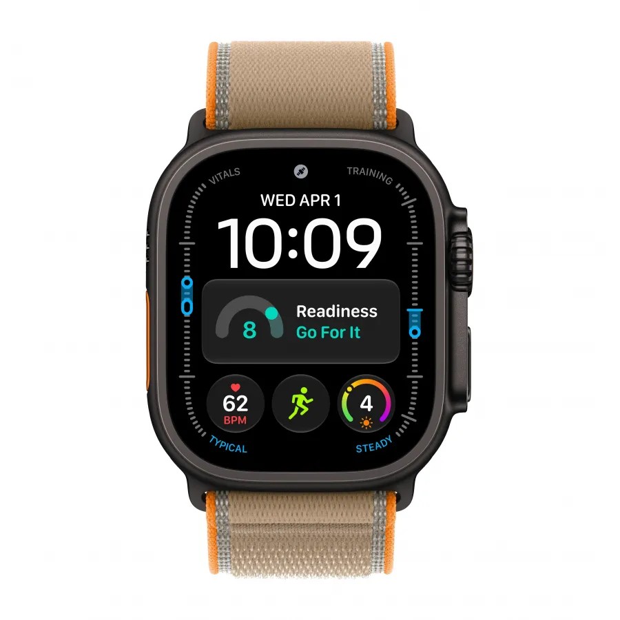 Купить Apple Watch Ultra 4 (2026), 49мм, корпус из титана черного цвета, ремешок Trail Loop Sand, S/M (130-180мм) в Сочи. Вид 2