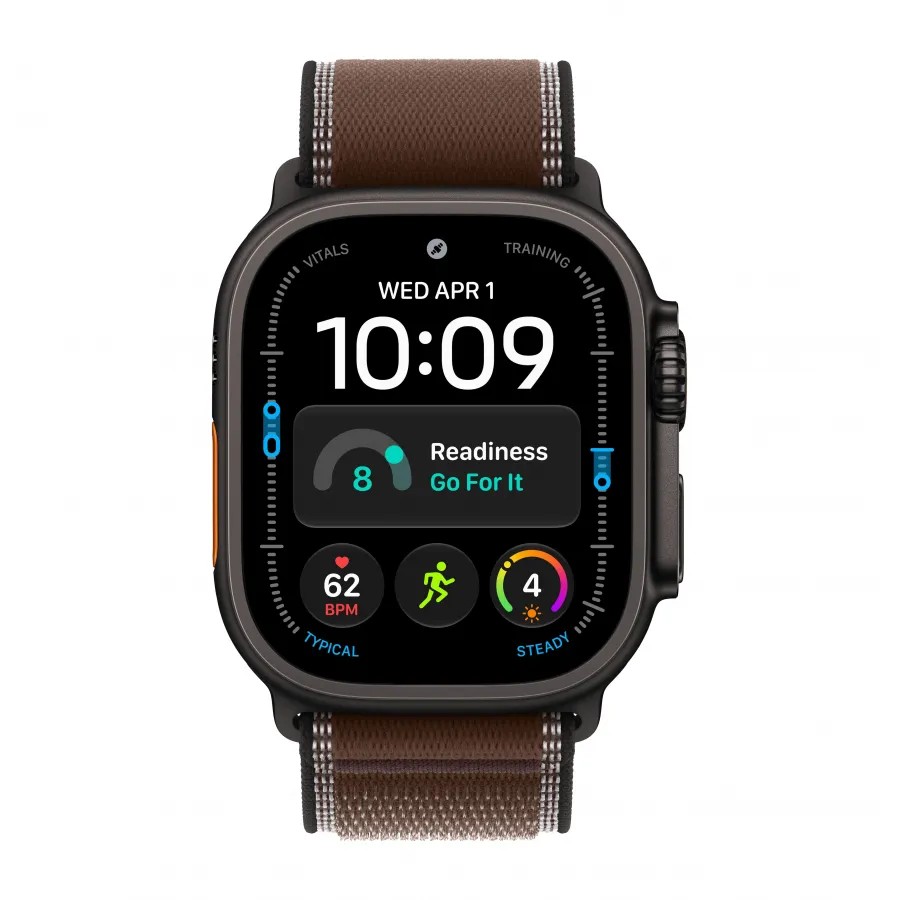 Купить Apple Watch Ultra 4 (2026), 49мм, корпус из титана черного цвета, ремешок Trail Loop Dark Umber, S/M (130-180мм) в Сочи. Вид 2