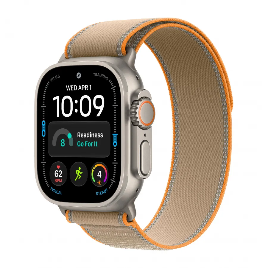 Купить Apple Watch Ultra 4 (2026), 49мм, корпус из титана натурального цвета, ремешок Trail Loop Sand, M/L (145-220мм) в Сочи. Вид 1