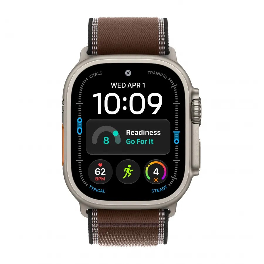Купить Apple Watch Ultra 4 (2026), 49мм, корпус из титана натурального цвета, ремешок Trail Loop Dark Umber, S/M (130-180мм) в Сочи. Вид 2