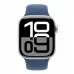 Купить Apple Watch Series 10 42mm, серебристый алюминий, спортивный ремешок цвета «Denim», S/M (130-180мм) в Сочи. Вид 2